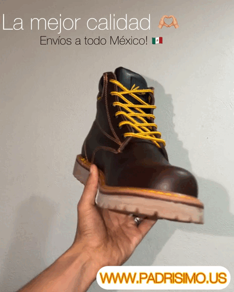 Bota de Piel VERETLI Work Boots Tipo Timberland Café 602 - Uso Urbano y rudo.