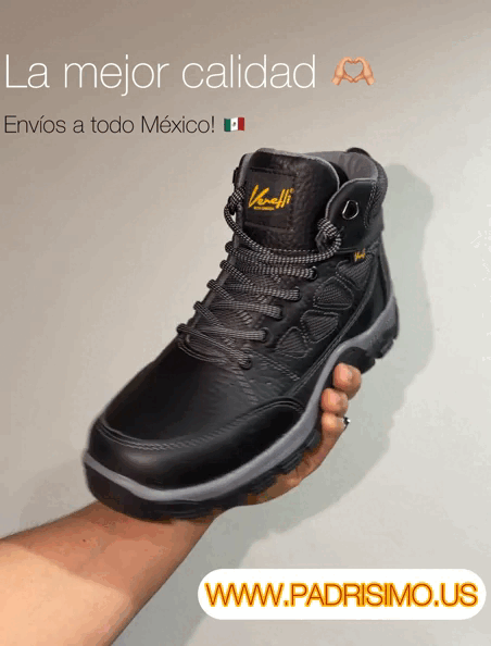 Bota de Piel VERETLI Casual Outdoor Negra 815