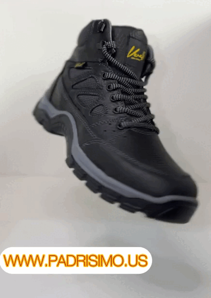 Bota de Piel VERETLI Casual Outdoor Negra 815