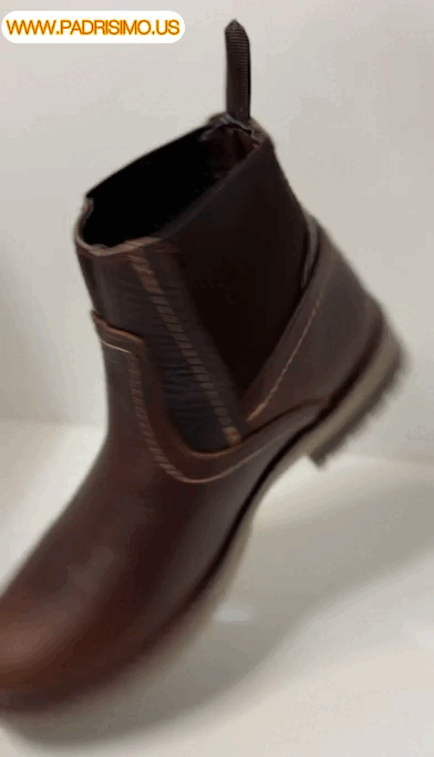 Botin de Piel Casual VERETLI Chelsea Café 710